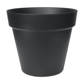 Easyday smile recht kunststof bloempot Ø19.5x17.5cm zwart