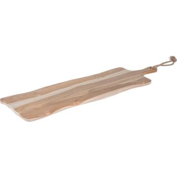 Snijplank teak+handvat 70x20cm