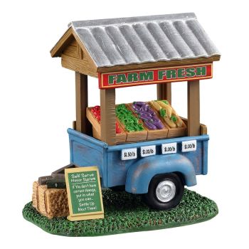 Lemax farm fresh vegetable trailer Harvest Crossing 2021