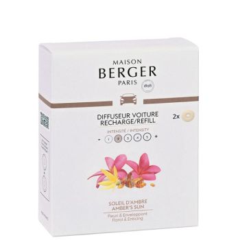 Maison Berger Paris navulling autoparfum amber's sun 2 stuks