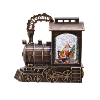 Lumineo LED waterspinner trein brons 11 x 25 x 23cm, warm wit