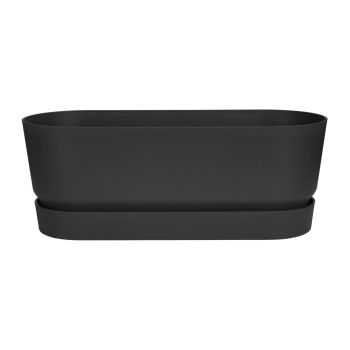 Elho Greenville Trough Long kunststof bloembak 50 cm living black