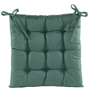 Anna's Collection zitkussen gewatteerd 38x38cm donkergroen
