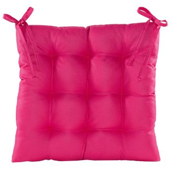 Anna's Collection zitkussen gewatteerd 38x38cm donkerroze