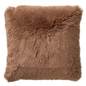 Dutch Decor kussen fluffy 45x45cm tobacco brown