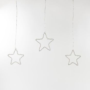 Anna's Collection LED gordijnverlichting ster 186 lampjes 90 x 80cm, classic warm
