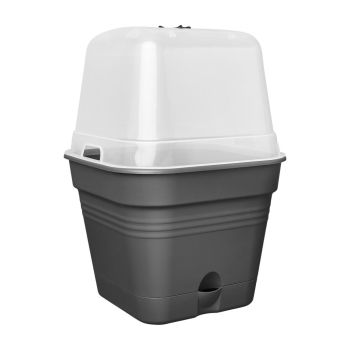 Elho Green basics kweekpot vierkant all-in-1 25cm living black