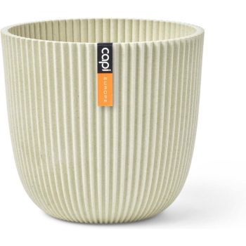 Capi 'made with' groove bol bloempot 16.5x15 cm zaagsel beige