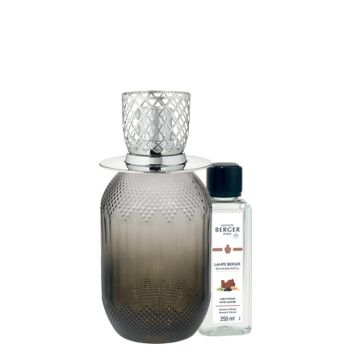 Lampe Berger giftset brander evanescence gris mystic leather 250 ml