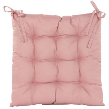 Anna's Collection zitkussen gewatteerd 38x38cm oud roze