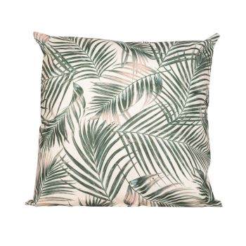 Anna's Collection buitenkussen palmblad 45x45cm groen