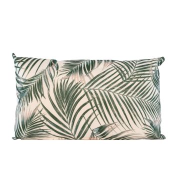 Anna's Collection buitenkussen palmblad 30x50cm groen