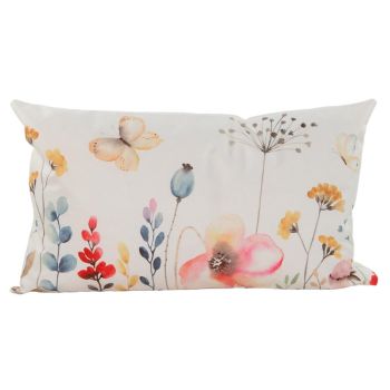 Anna's Collection buitenkussen veldbloemen 30x50cm multi