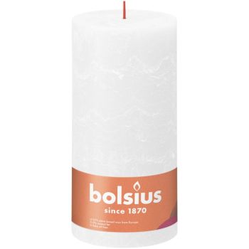 Bolsius stompkaars rustiek shine 10x20cm cloudy white