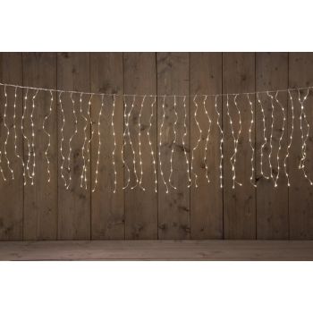 Gordijnverlichting transparant 1000LED 50x500cm warm wit streng 5m