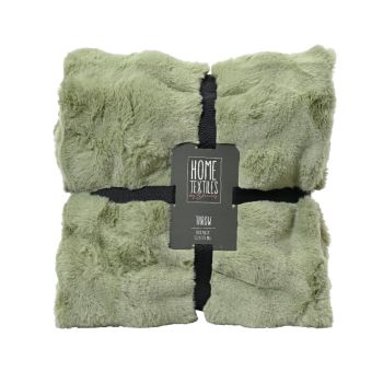 Decoris plaid rechthoek 130x150cm groen