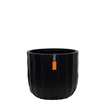 Capi bloempot Bol Craft 9x8 cm zwart