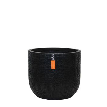 Capi bloempot Bol Skin 14x13 cm Zwart 