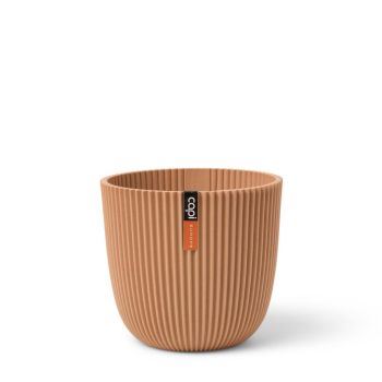 Capi 'made with' groove bol bloempot 17x15 cm peachy fuzz