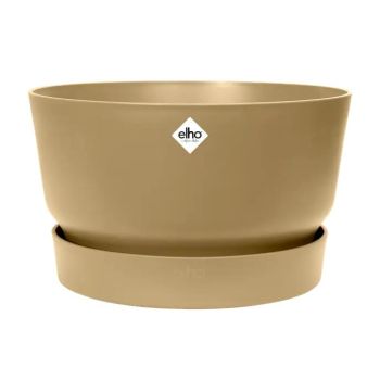 Elho bloempot Greenville Bowl 33cm Goudkleurig Zand