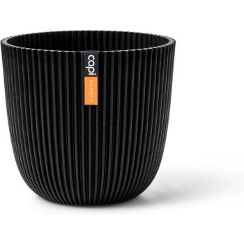 Capi 'made with' groove bol bloempot 26x23 cm zwart