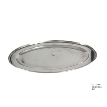 Serveerschaal rvs 35x22,5cm