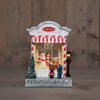 Anna's Collection LED glitterwater snoepwinkel met 22 x 18cm, warm wit