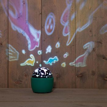 Anna's Collection LED projector dinosaurus lichtgroen Ø 13 x 11,5cm