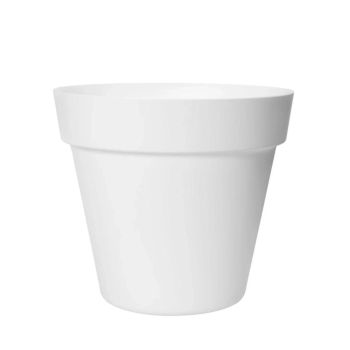 Easyday smile recht kunststof bloempot Ø39x34.7cm wit