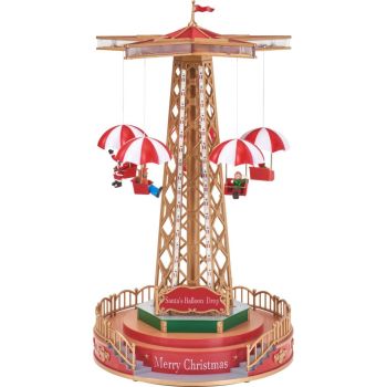 Kerst tafereel LED carrousel met geluid op batterijen Ø 24,5 x 45cm