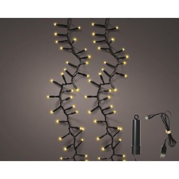 Lumineo kerstverlichting LED Duracharge Compact Twinkle oplaadbaar 200 lampjes 4m