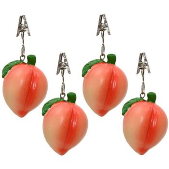 Decoris tafelkleedgewicht polyresin perzik 4x4x5cm perzik