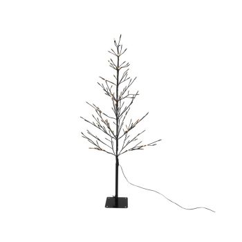 Kerstverlichting LED boom 80 lampjes zwart 120cm, gouden gloed
