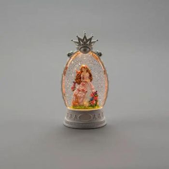 Konstsmide LED sneeuwlantaarn waterspinner prinses antiek wit Ø 13,5 x 26,5cm