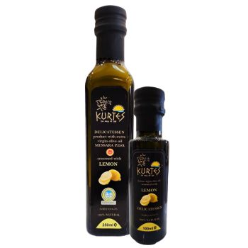 Kurtes fles delicatessen olijfolie lemon 250 ml