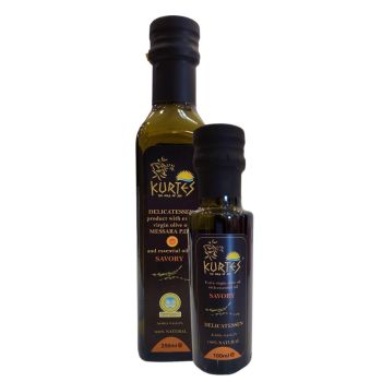 Kurtes fles delicatessen olijfolie savory 100 ml
