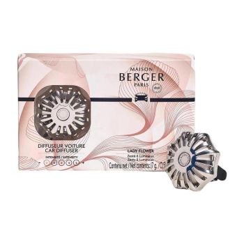 Maison Berger Paris autoparfum set coralie silver lady flower
