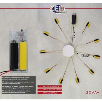 Batterij adapter met transformator 10 x 2AAA