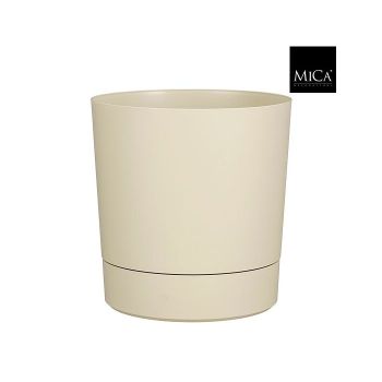 Mica Decorations coco gerecycled kunststof bloempot Ø38x40cm beige