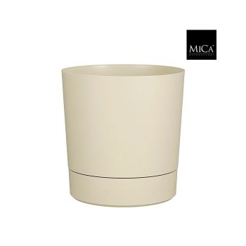 Mica Decorations coco gerecycled kunststof bloempot Ø35x37cm beige