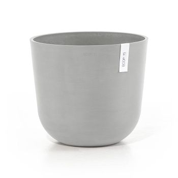 Ecopots kunststof bloempot oslo 35x30.5 cm witgrijs    