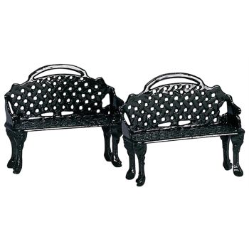 Lemax patio bench s/2 kerstdorp accessoire 2003